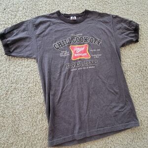 RARE 1985 Miller Chili Cook-Off T-Shirt Tee Shirt Ringer Size Large